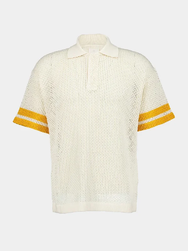 Women's clothing trial-Crochet Polo Shirt