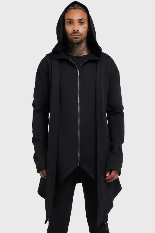 Dye-free hoodies & sweatshirts-Hardcoded Poetry Longline Hoodie