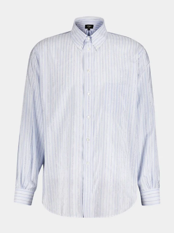 Women's clothing quality-cost-Striped Silk-Cotton Shirt