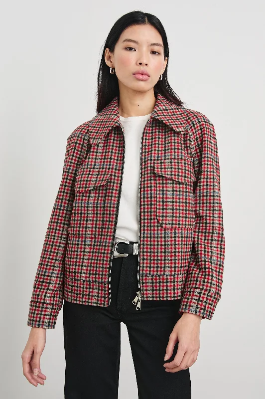 Jackets moss chic-CHEYENNE JACKET - CRIMSON MINI CHECK