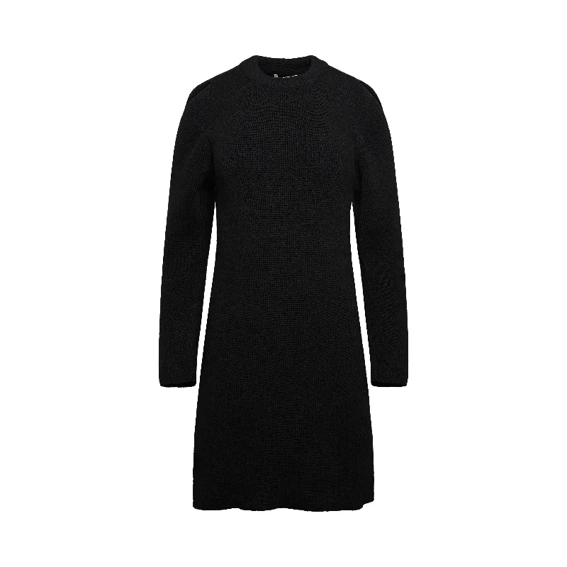 Playful halter dresses-Knit Dress in Black