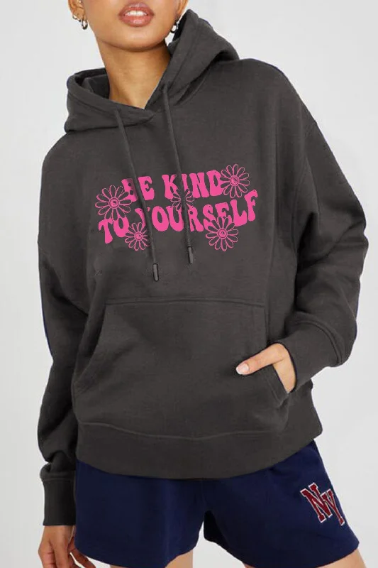 Polished hoodies & sweatshirts-BE KIND TO YOURSELF Graphic Hoodie