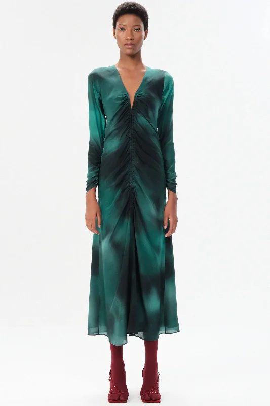 Multicolor vibrant dresses-Maria Cher Atacalco Kendra Dress in Emerald