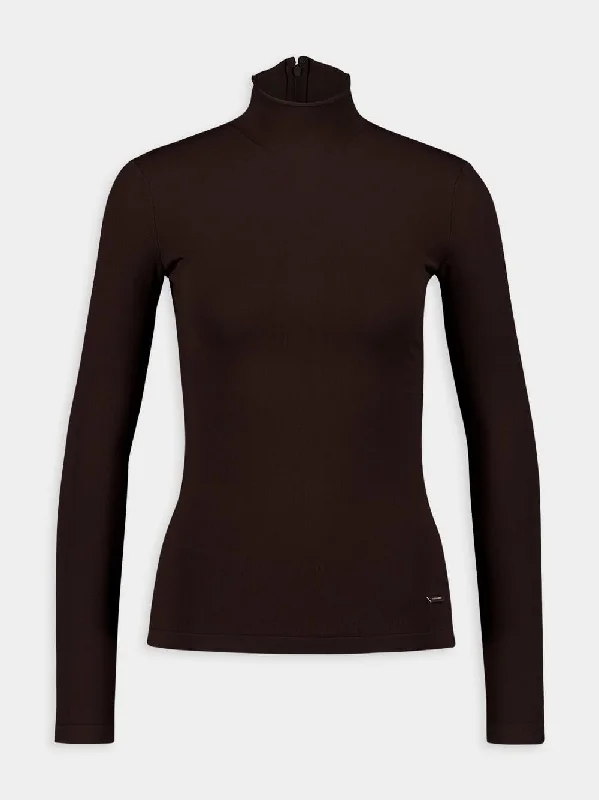 Women's clothing work event-Jersey Turtleneck