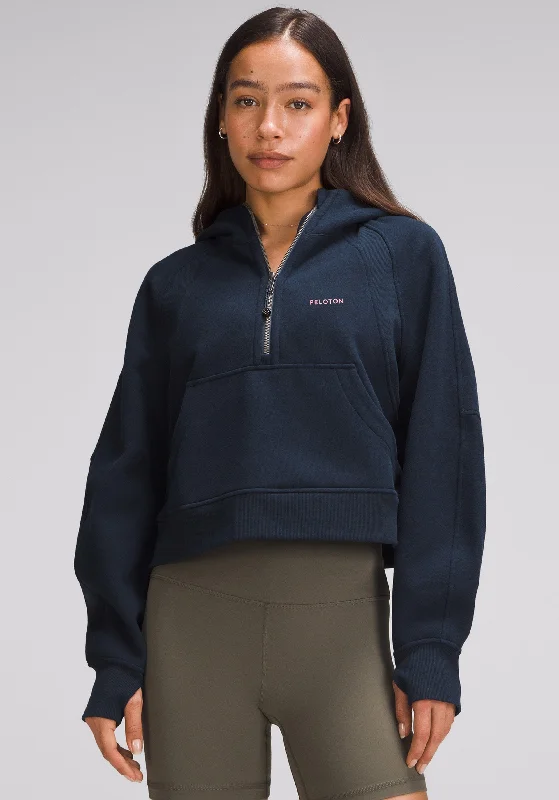 Ruched hoodies & sweatshirts-Scuba Oversized Half-Zip Hoodie