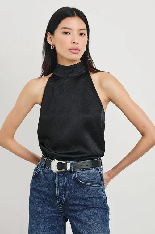 Jetsetter Tops-Rails Leah Top / Black Crinkle