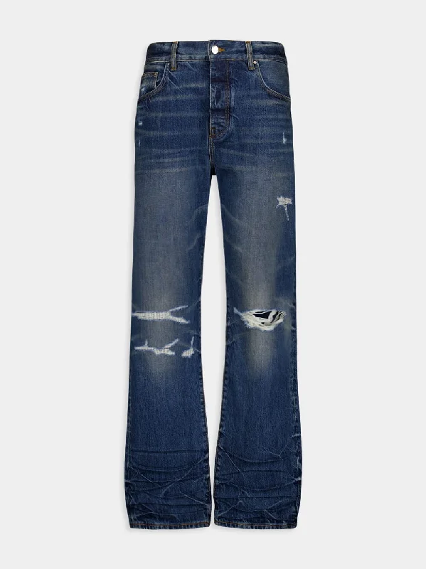 Women's clothing chic-Distressed Vintage Jeans