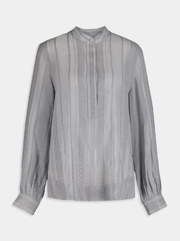 Women's clothing off-shoulder-Hera Signature Silk Shirt