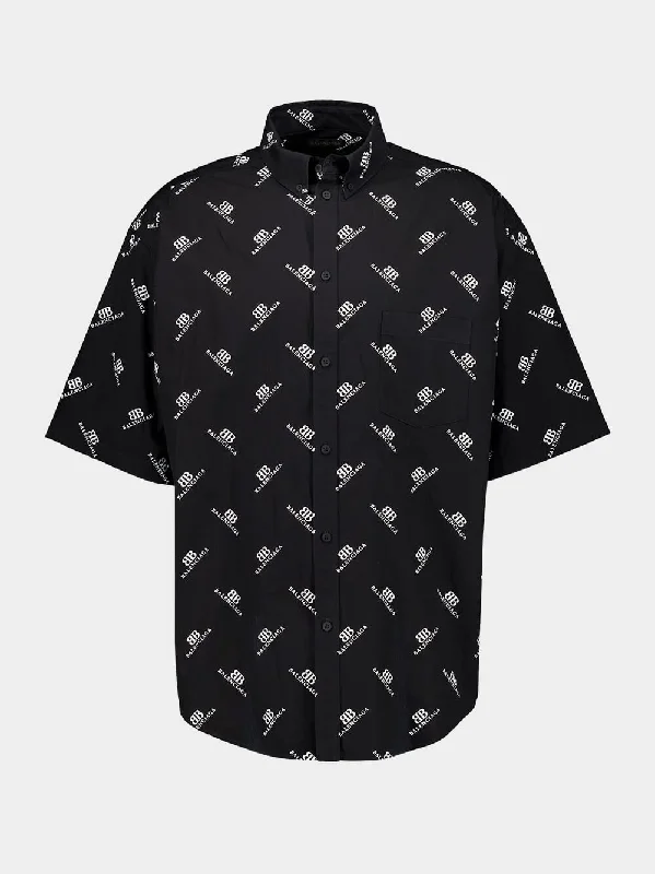 Women's clothing poolside-All-Over Logo Print Shirt