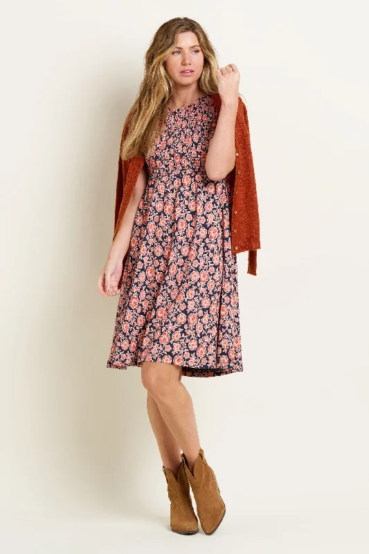 High-end designer dresses-Boho Floral Dress