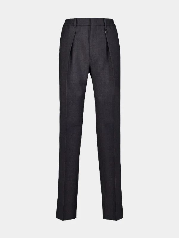 Women's clothing runway-Virgin Wool Tailored Trousers