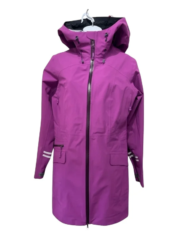 Base-layer hoodies & sweatshirts-Canada Goose Size XS Purple Nylon Blend Zipper Hood Long Sleeve Shell Coat