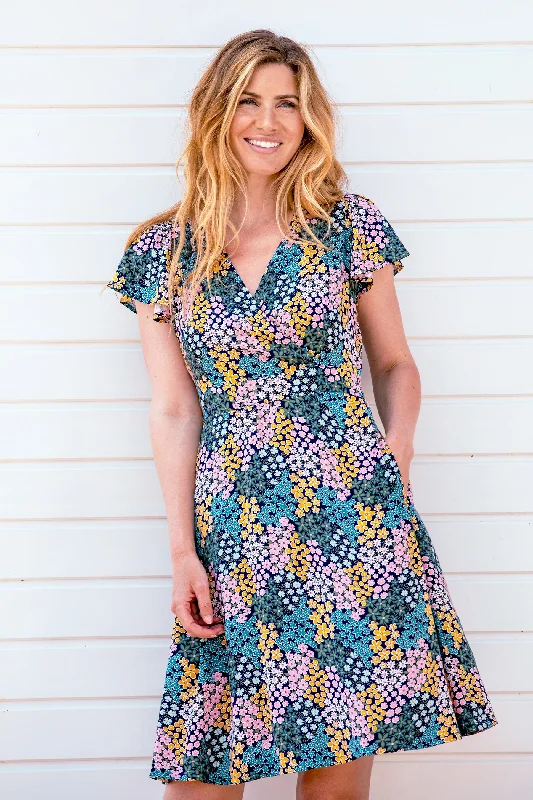 Bargain cheap dresses-Wildflower Meadow Wrap Dress