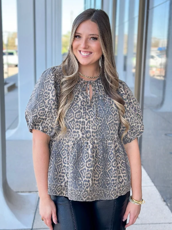 Visionary Tops-Leopard Lovin' Babydoll Top