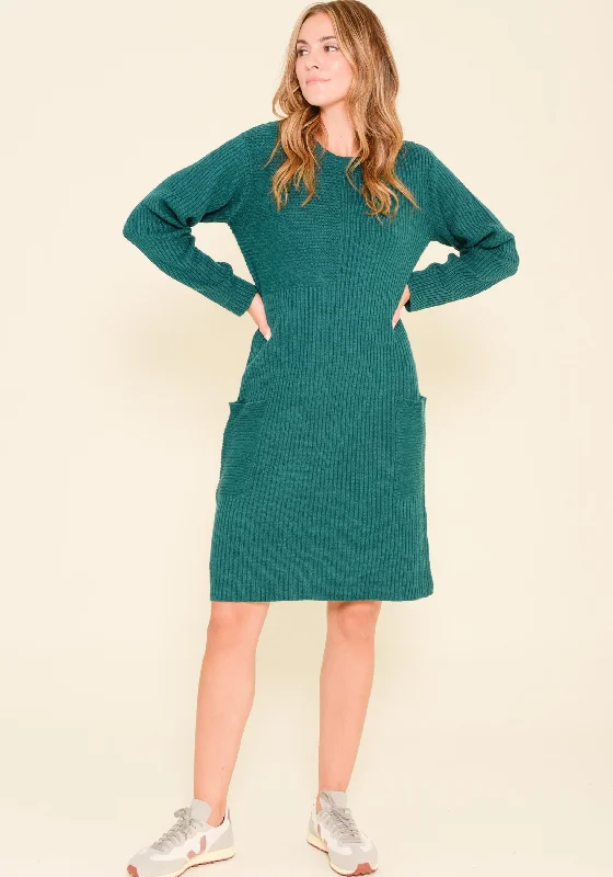 Office wrap dresses-Texture Jumper Dress