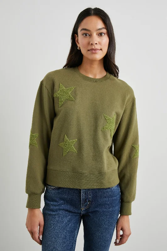 Sophisticated hoodies & sweatshirts-SONIA SWEATSHIRT - OLIVE