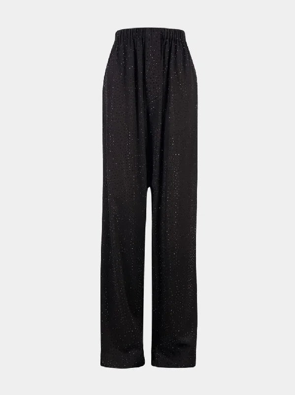 Women's clothing trial-Rhinestone Pyjama Trousers