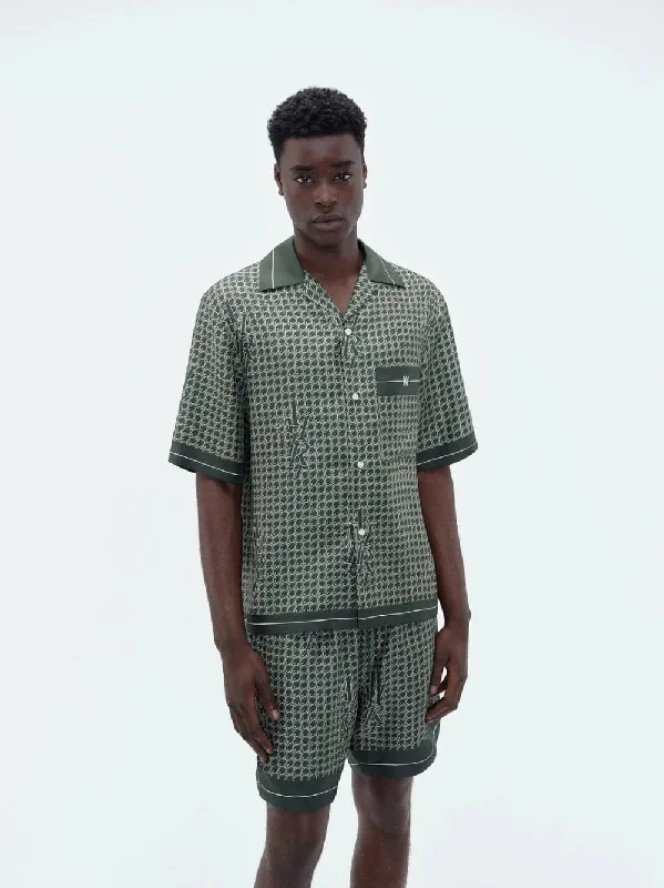 Women's clothing local brand-Houndstooth Bowling Shirt