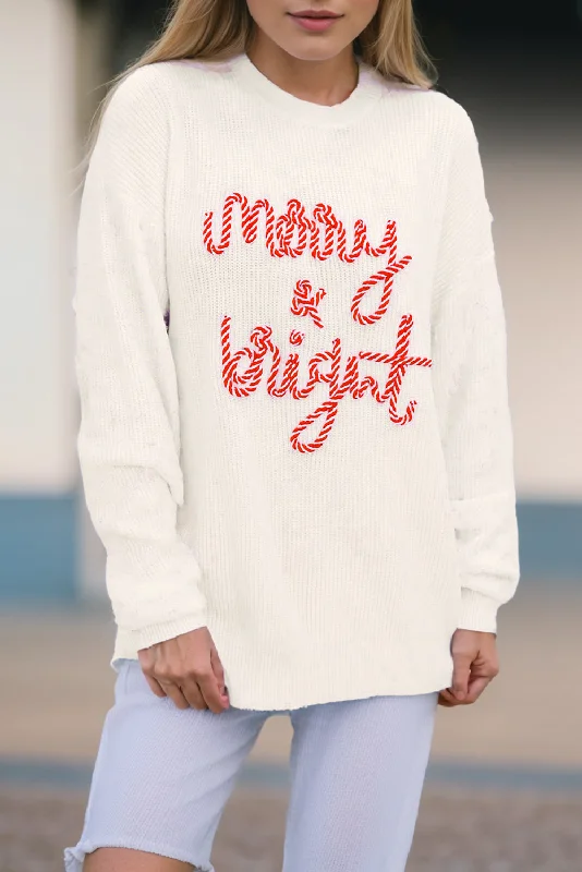 Sweaters inclusive fit-MERRY & BRIGHT Round Neck Sweater