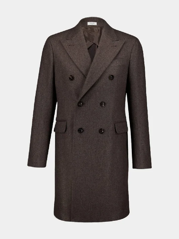 Women's clothing slow fashion-Double-Breasted Wool Coat