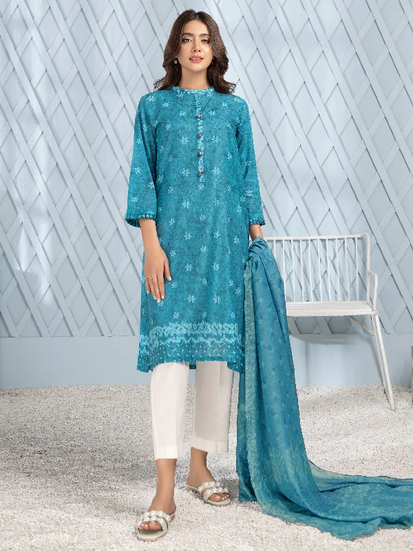 Women's clothing green tops-2 Piece Lawn Suit-Printed (Unstitched)