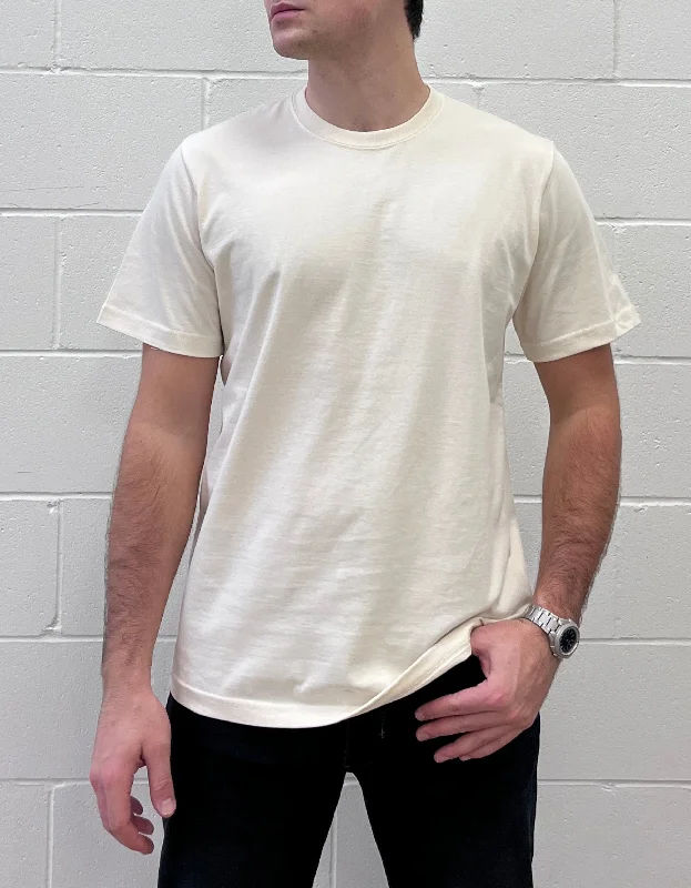 Bespoke Tops-Solid Tee in Natural