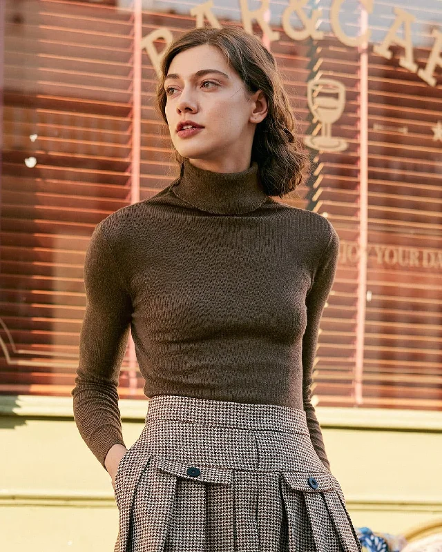 Sweaters local pickup-The Solid Turtleneck Ribbed Sweater