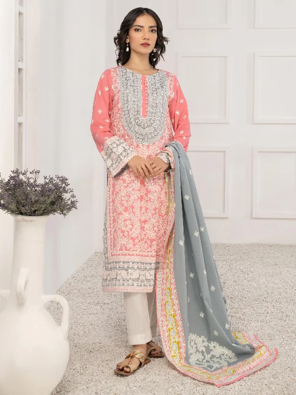 Women's clothing formal night-2 Piece Lawn Suit-Pasted (Unstitched)