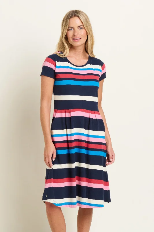 Extravagant glamorous dresses-Toni Stripe Dress