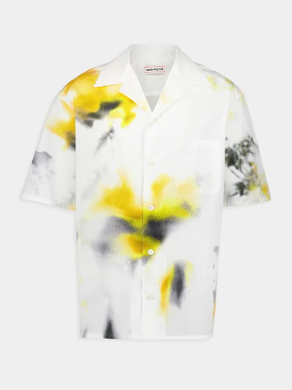 Women's clothing stylish-Obscured Flower Shirt