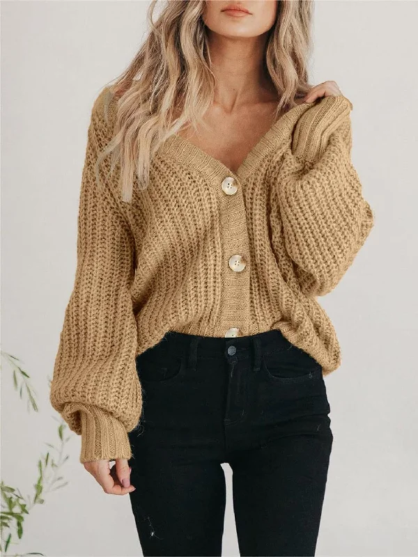 Sweaters trade-in-Button Up Long Sleeve Cardigan