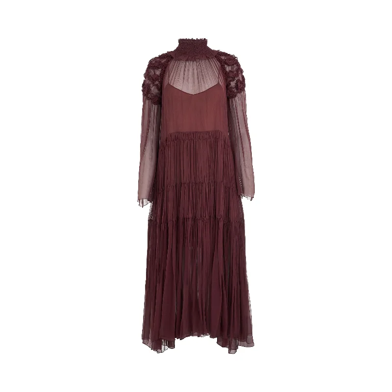 High-low chic dresses-Dress in Plum