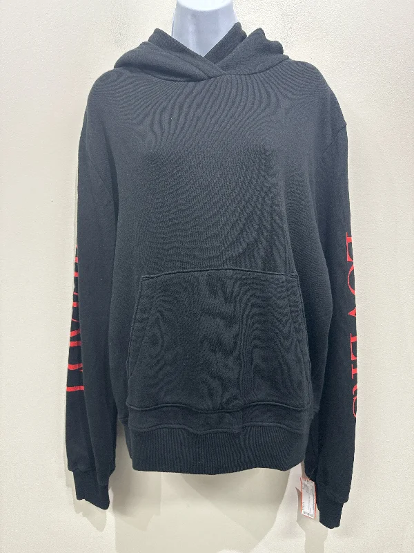 Top-layer hoodies & sweatshirts-Amiri Size XS Black & Red Cotton Painted Hoodie Sweatshirt