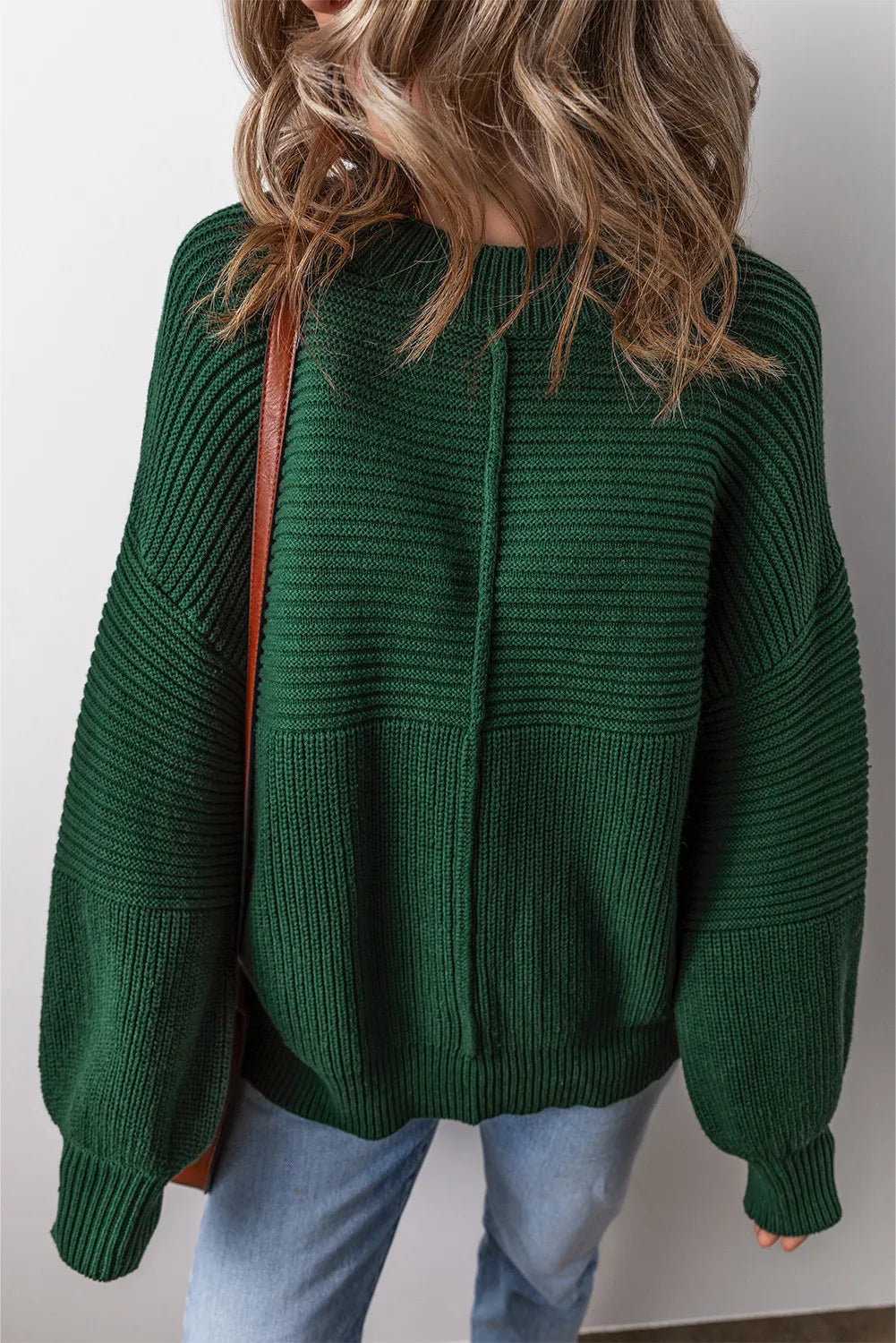 Sweaters cozy glow-Round Neck Dropped Shoulder Sweater