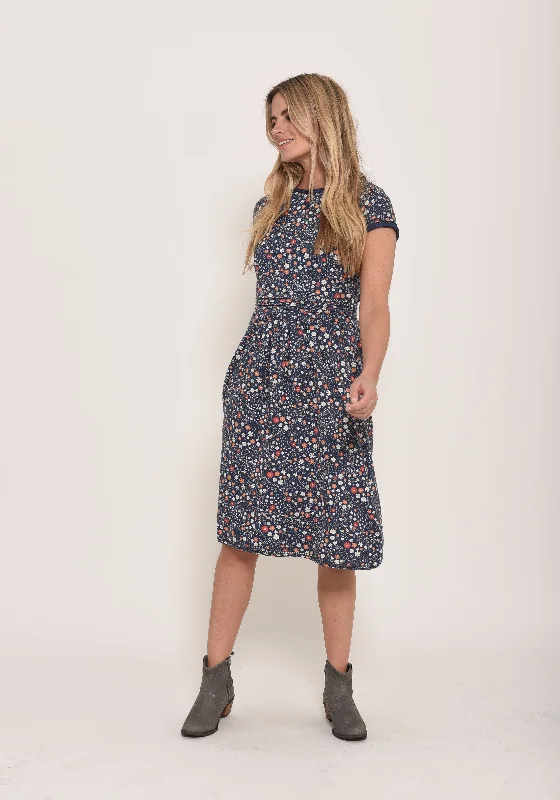 Affordable linen dresses-Ditsy Jersey Dress