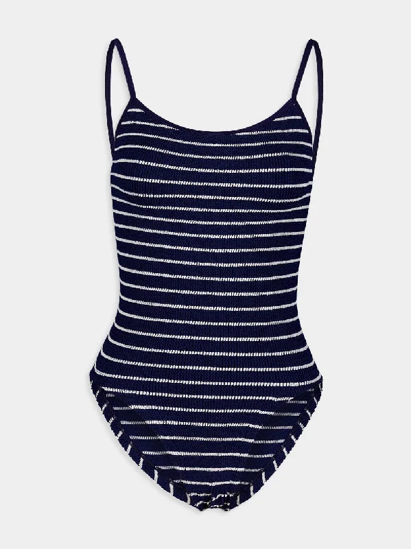 Women's clothing quality picks-Striped One-Piece