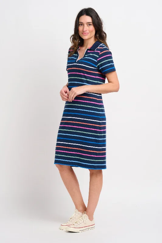 Artsy asymmetrical dresses-Melody Polo Dress