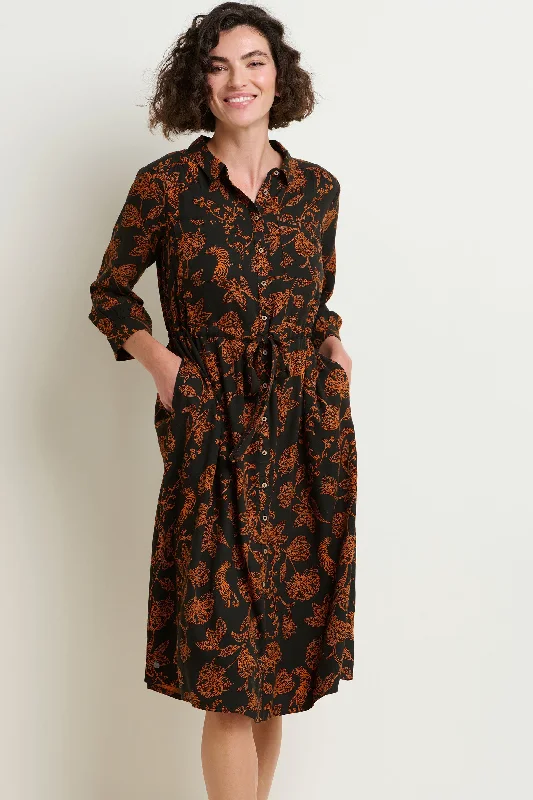 Crisp pleated dresses-Henna Trail Paisley Dress