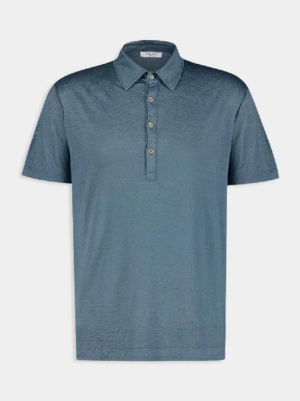 Women's clothing affordable finds-Linen Polo Shirt