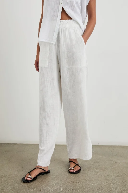 Bottoms with dry clean-LEON PANT - WHITE