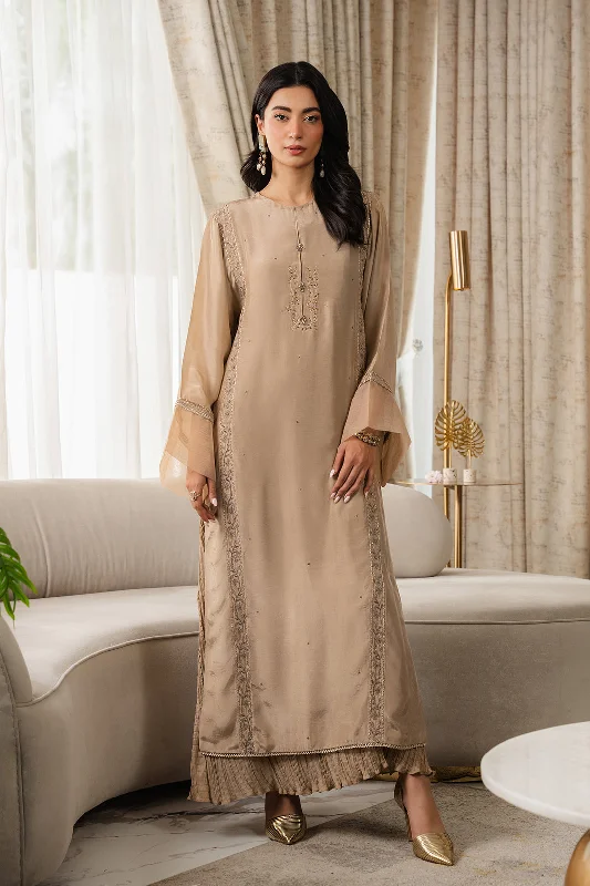 Modern square neck dresses-Nakhtar Long