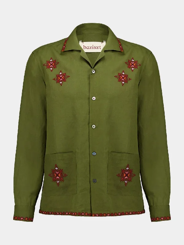 Women's clothing update-Khaki Momoun Shirt