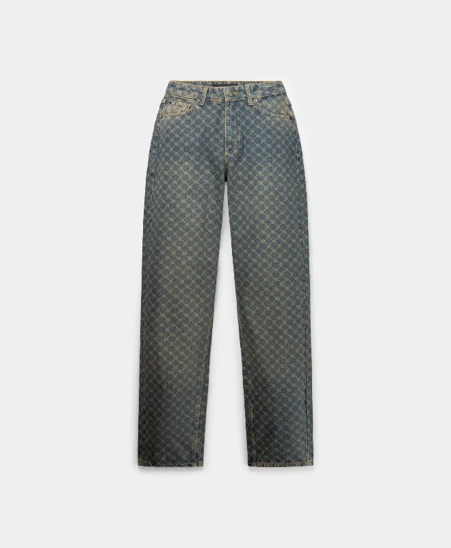 Bottoms with festival outfits-Sand Blue Avery Monogram Jeans