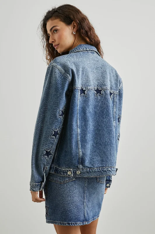 Jackets tang vibe-GROVE BOYFRIEND TRUCKER JACKET - STARRY NIGHT