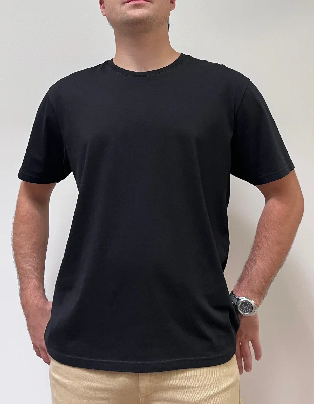 Nomad Tops-Classic Organic Tee in Deep Black