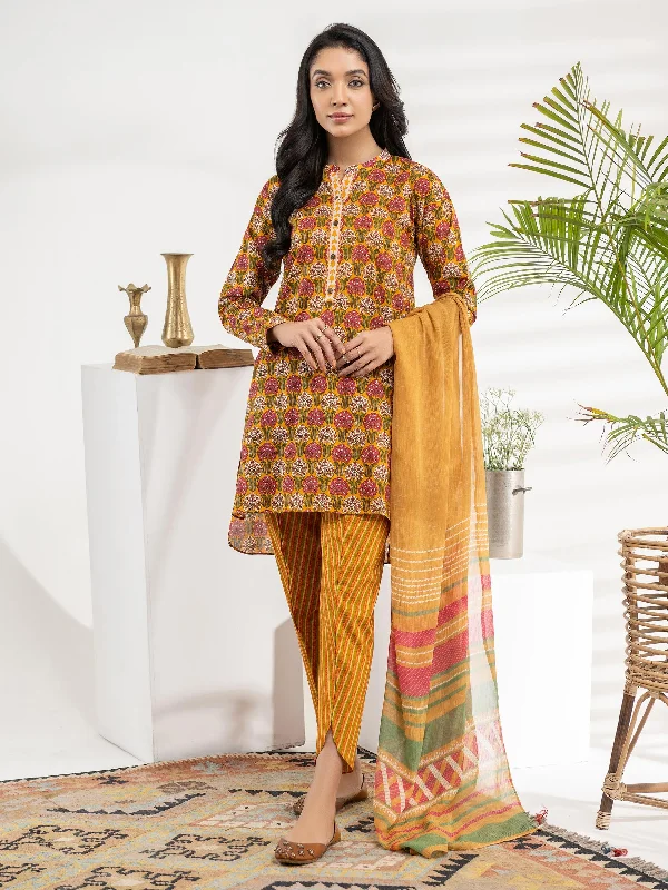 Women's clothing unique style-3 Piece Lawn Suit-Printed (Unstitched)