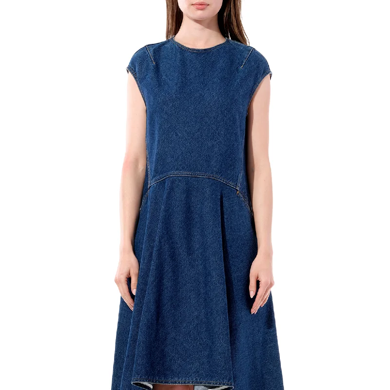 Tie-dye free dresses-Denim Dress in Blue