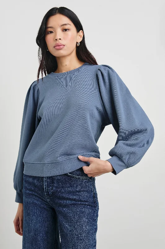 Hippie hoodies & sweatshirts-TIFFANY SWEATSHIRT - FADED PERIWINKLE