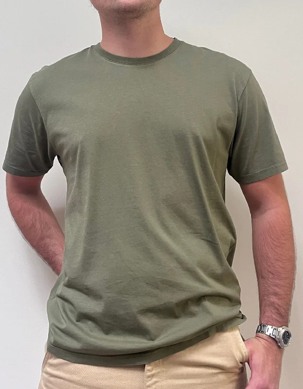 Geek Tops-Classic Organic Tee in Dusty Olive