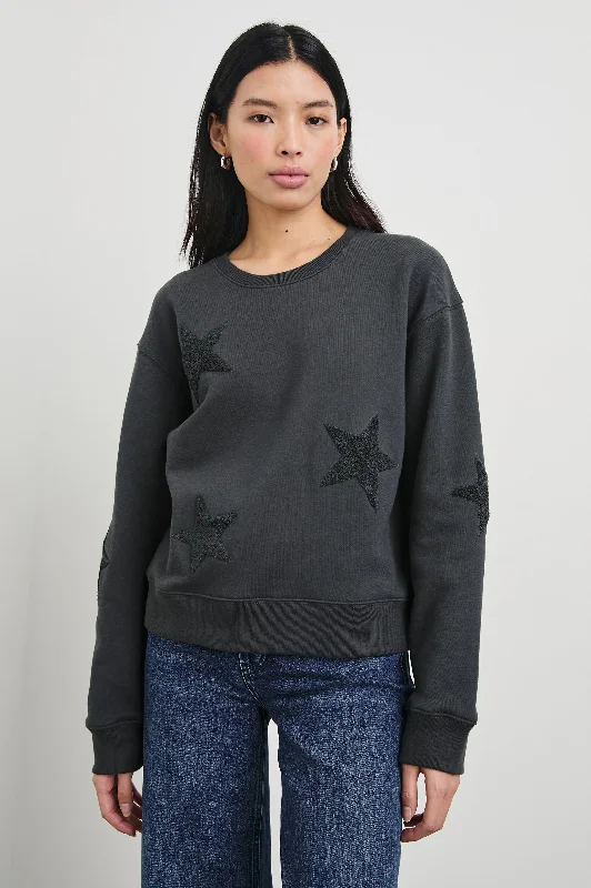 Streetwear hoodies & sweatshirts-SONIA SWEATSHIRT - WASHED BLACK